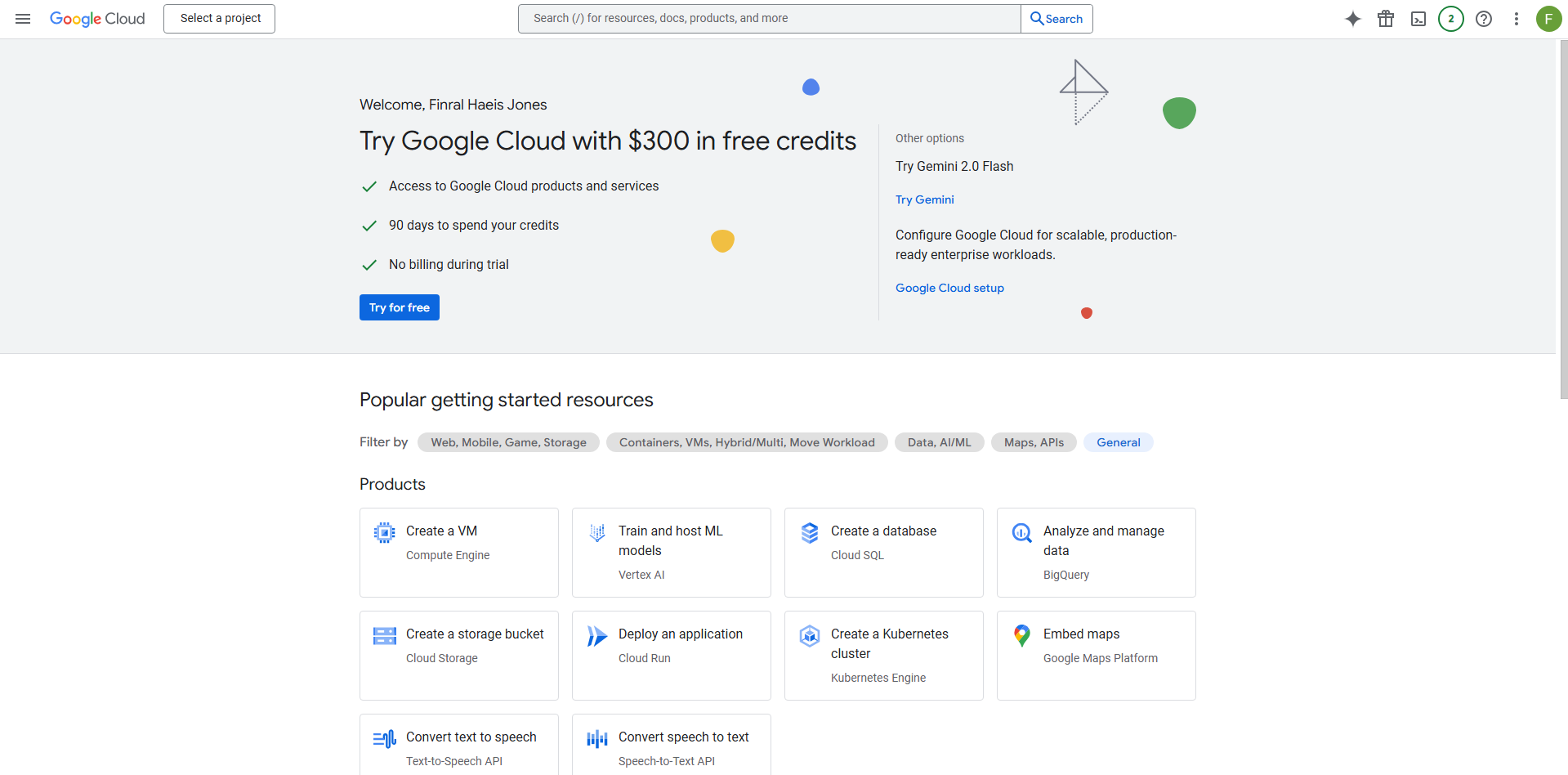 Sign in with the Google account