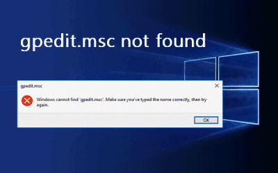 I can not find gpedit.msc in my computer