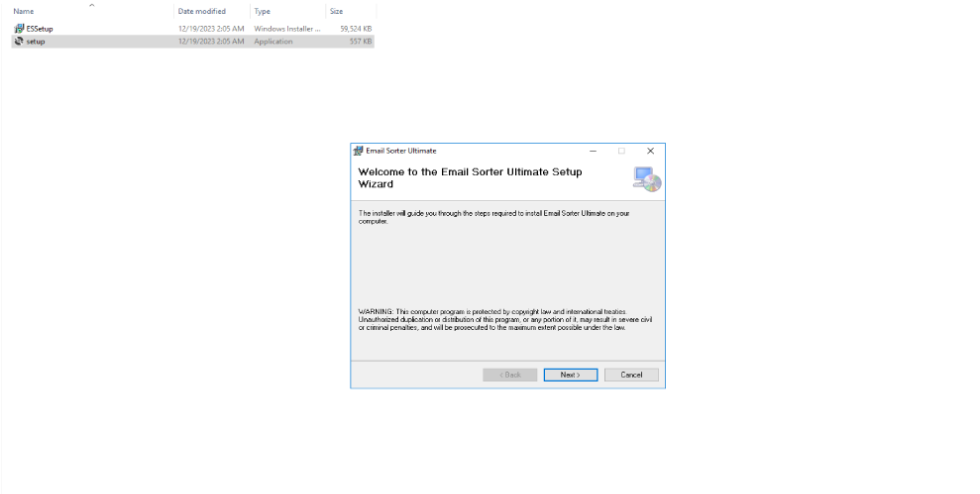 Install the Email Sorter Ultimate