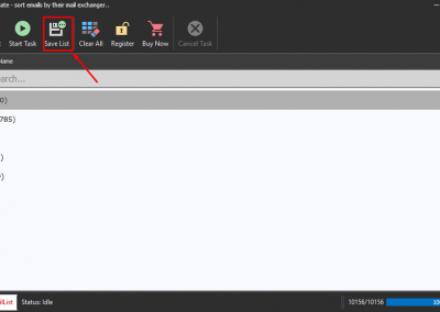Email Sorter Save List