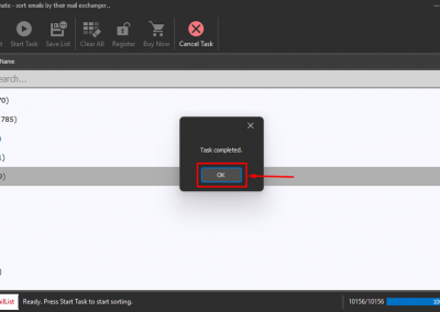 Email Sorter Task Completed