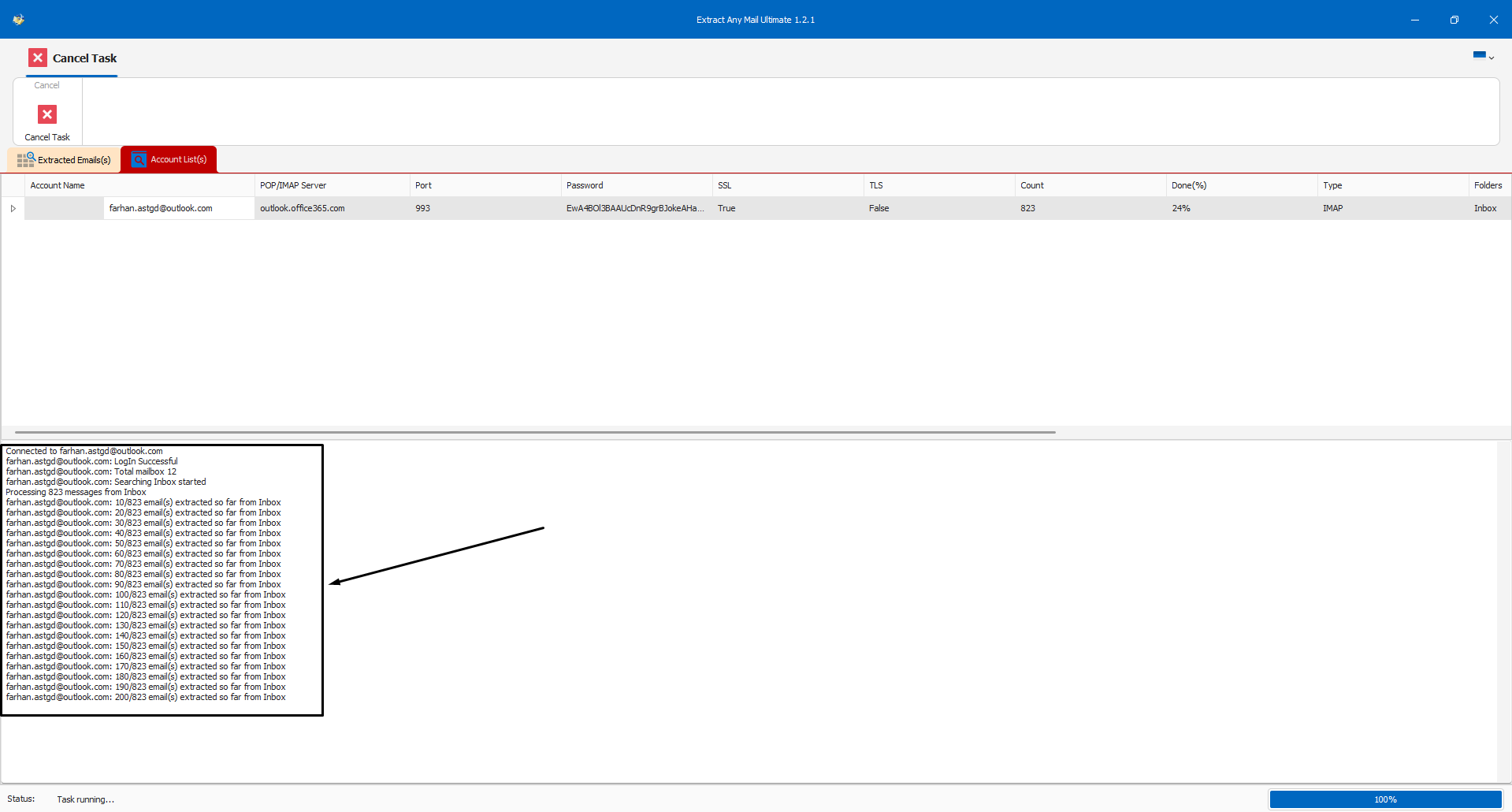 Extraction in Progress