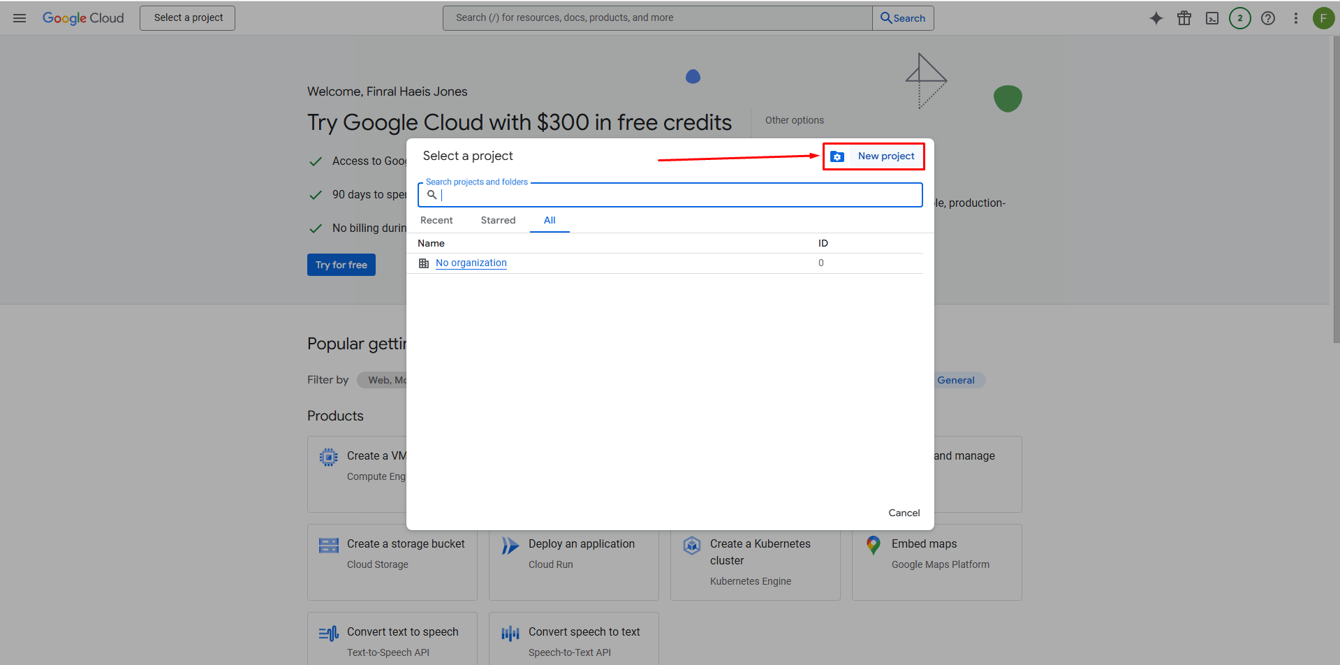 Sign in with the Google account